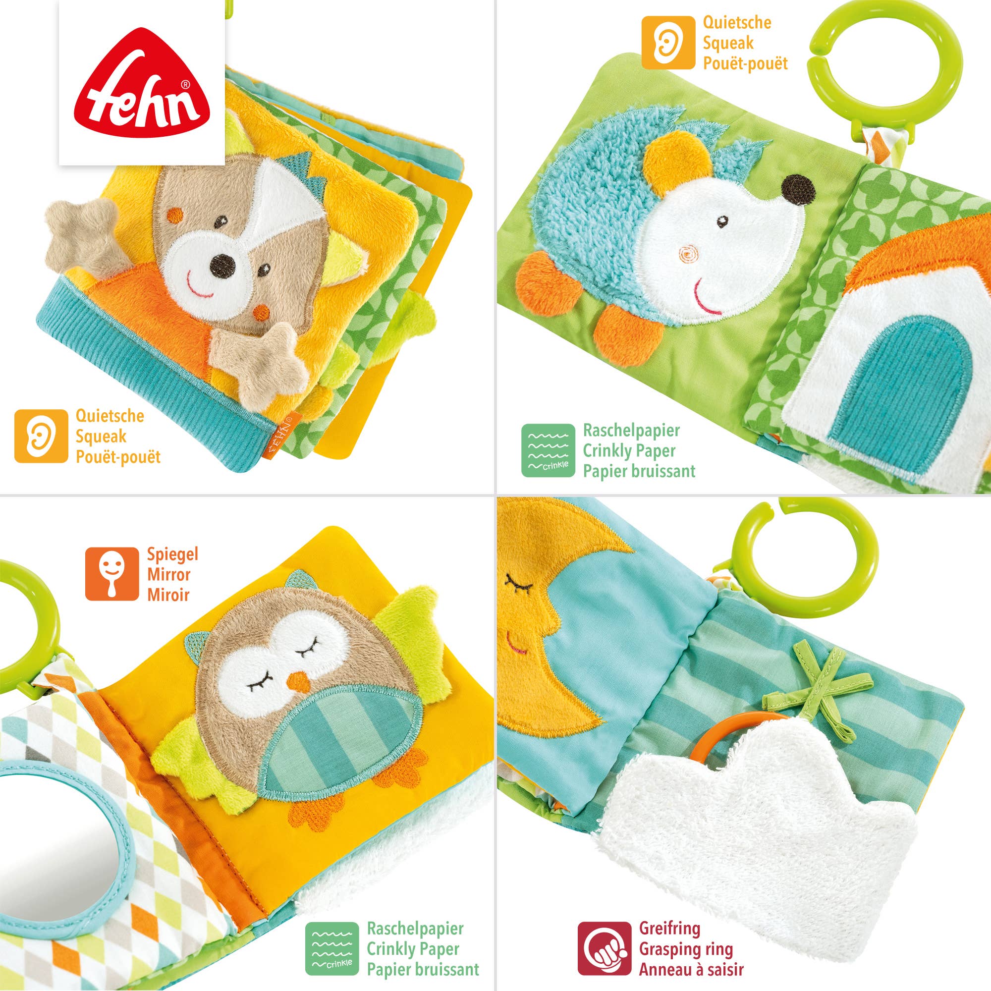 Stoffenboek Fox - touchbook met dierenmotieven