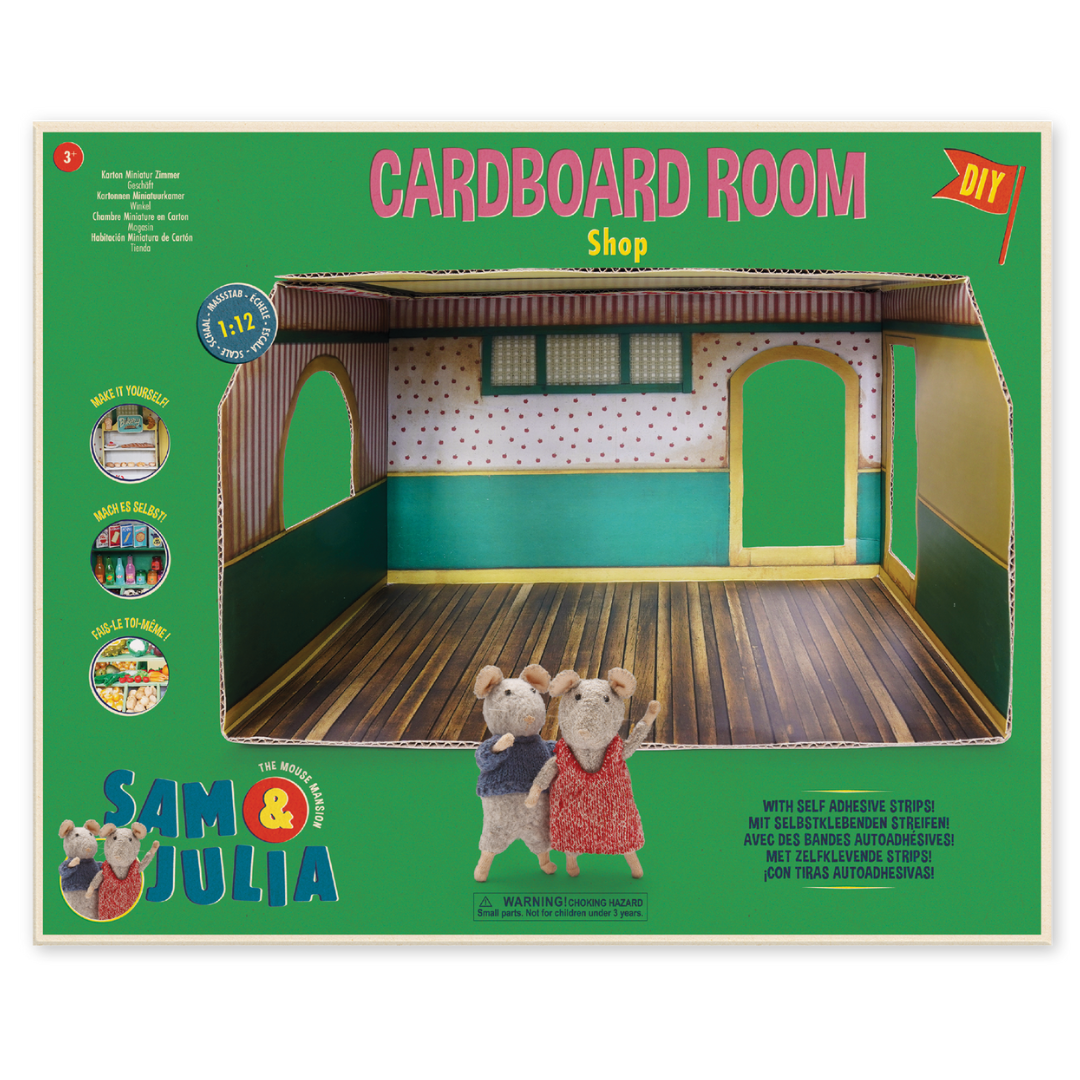 Doe-het-zelf poppenhuis voor kinderen - Kartonnen kamer - Shop