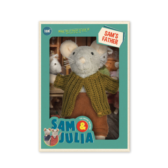 Knuffelmuis - Sam's vader (12 cm) het Muizenhuis