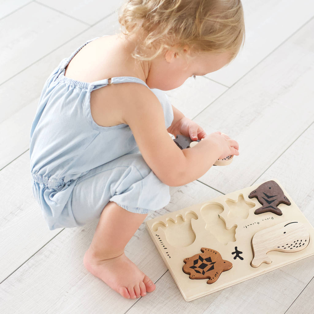 Houten dienblad puzzel - Ocean Animals