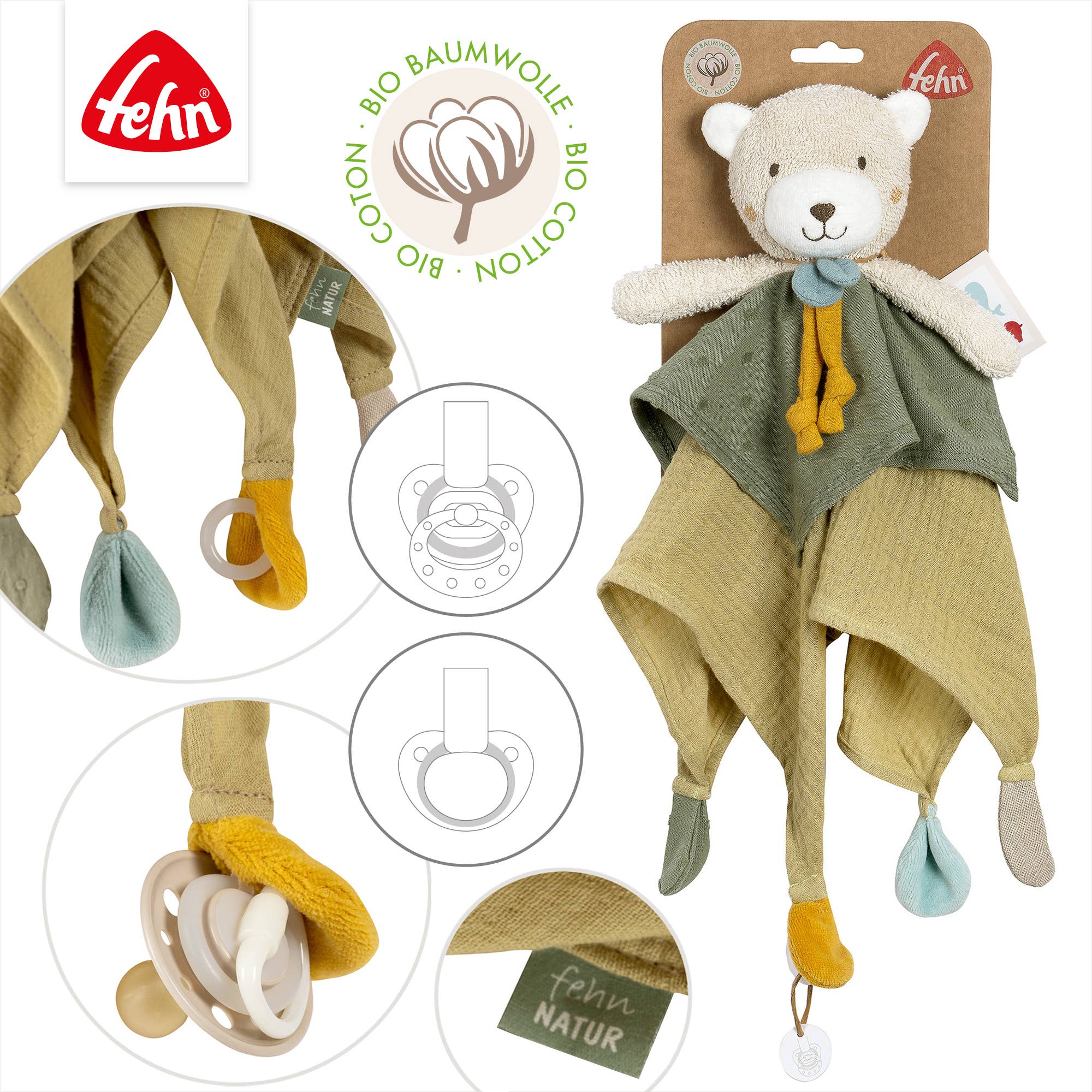 Knuffeldoekje Bär Fehnnatur - slaapmiddel & knuffeldoekje