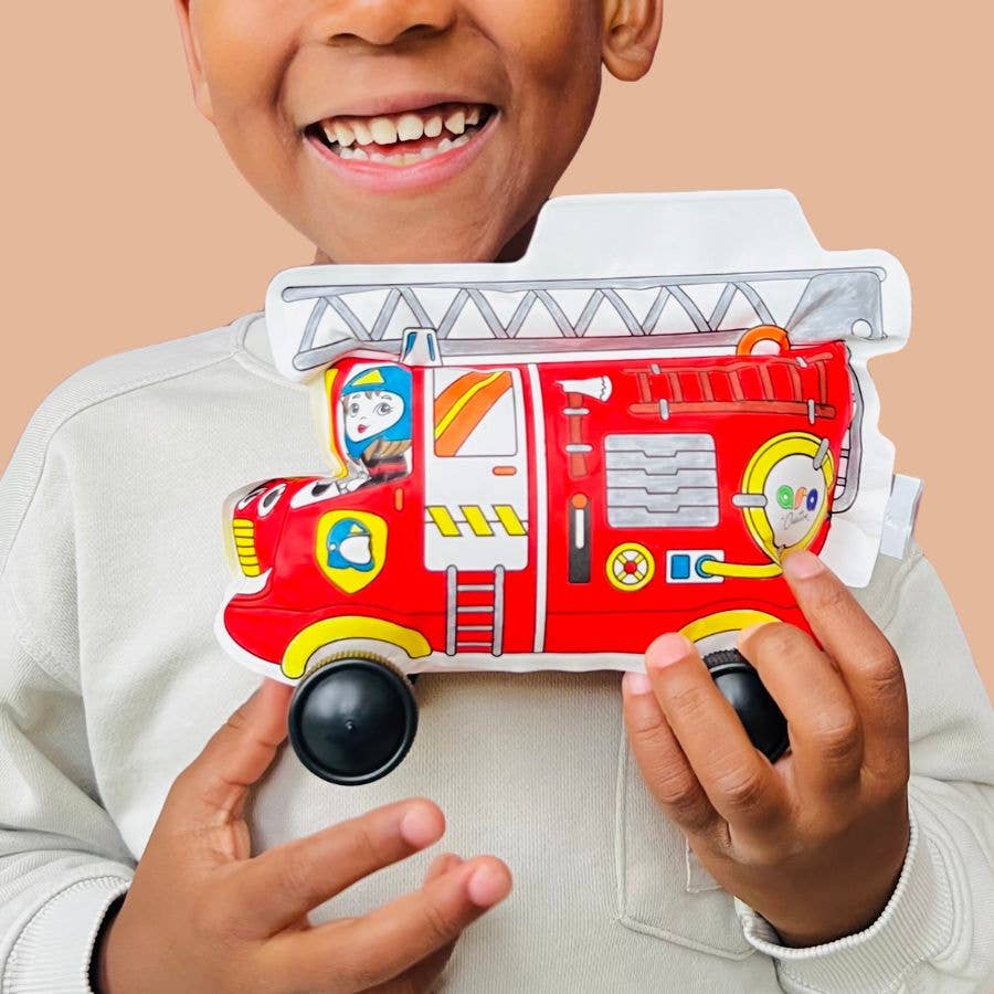 2 opblaasbare lichtgevende kleurplaten – Brandweer & Politie