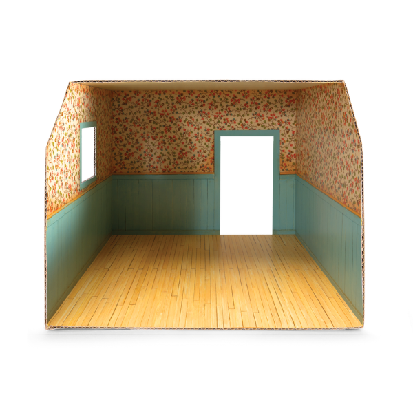 Doe-het-zelf Kartonnen Slaapkamer voor Poppenhuis