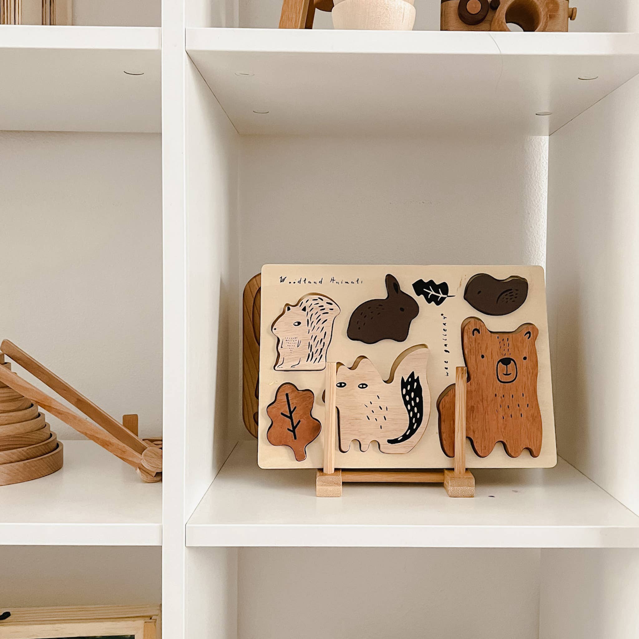 Houten dienbladpuzzel - Woodland Animals