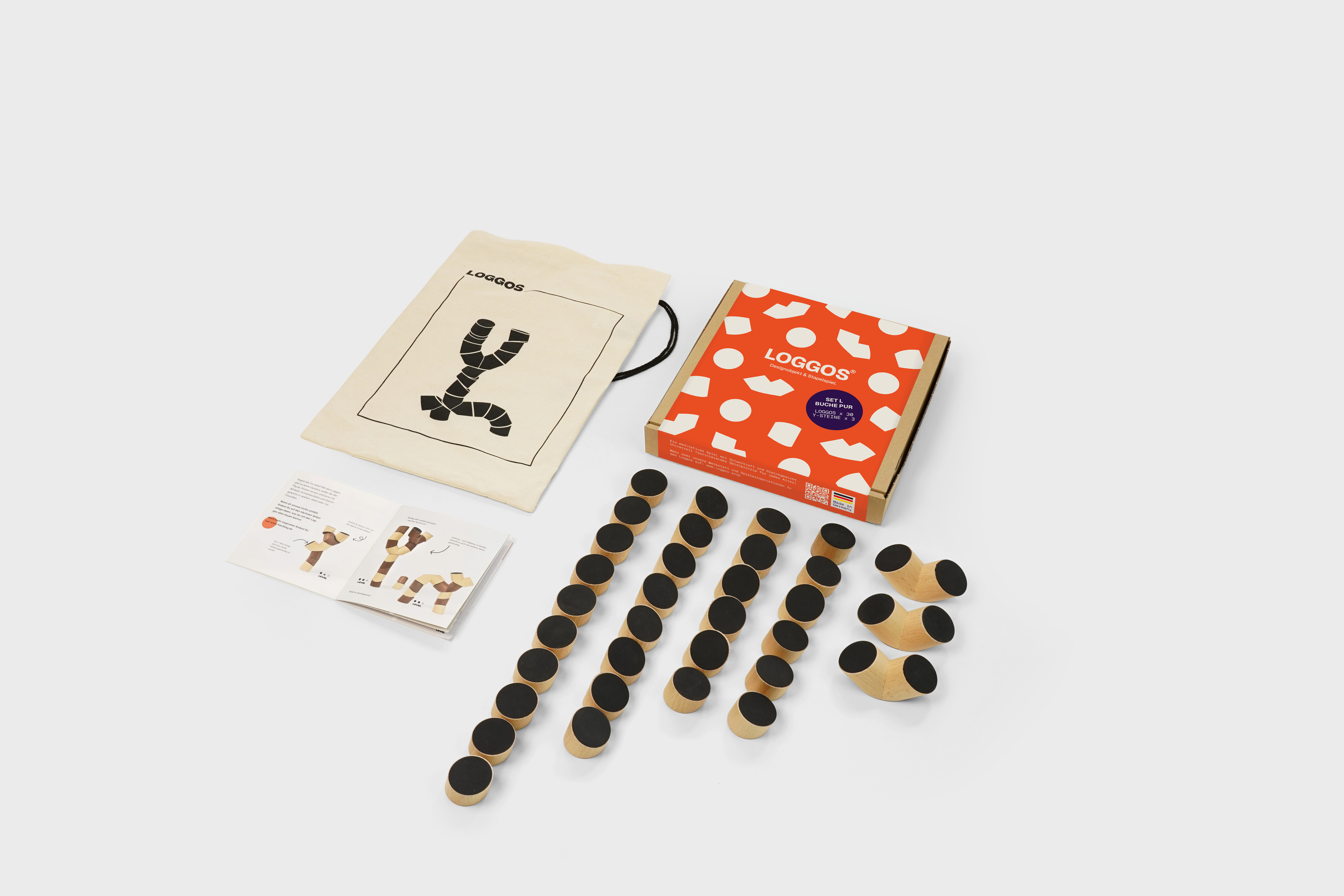 Loggos – designobject en stapelspel (L-set)