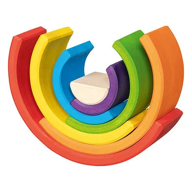Houten Bouwblokken Regenboog, 5dlg.