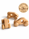 HOUTEN blanke speelgoed auto Klein 10cm beuken hout