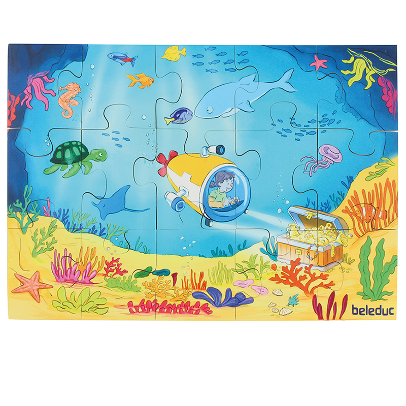 Vloer puzzel diepe zee tot kosmos