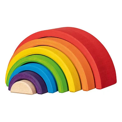 Houten Bouwblokken Regenboog, 5dlg.