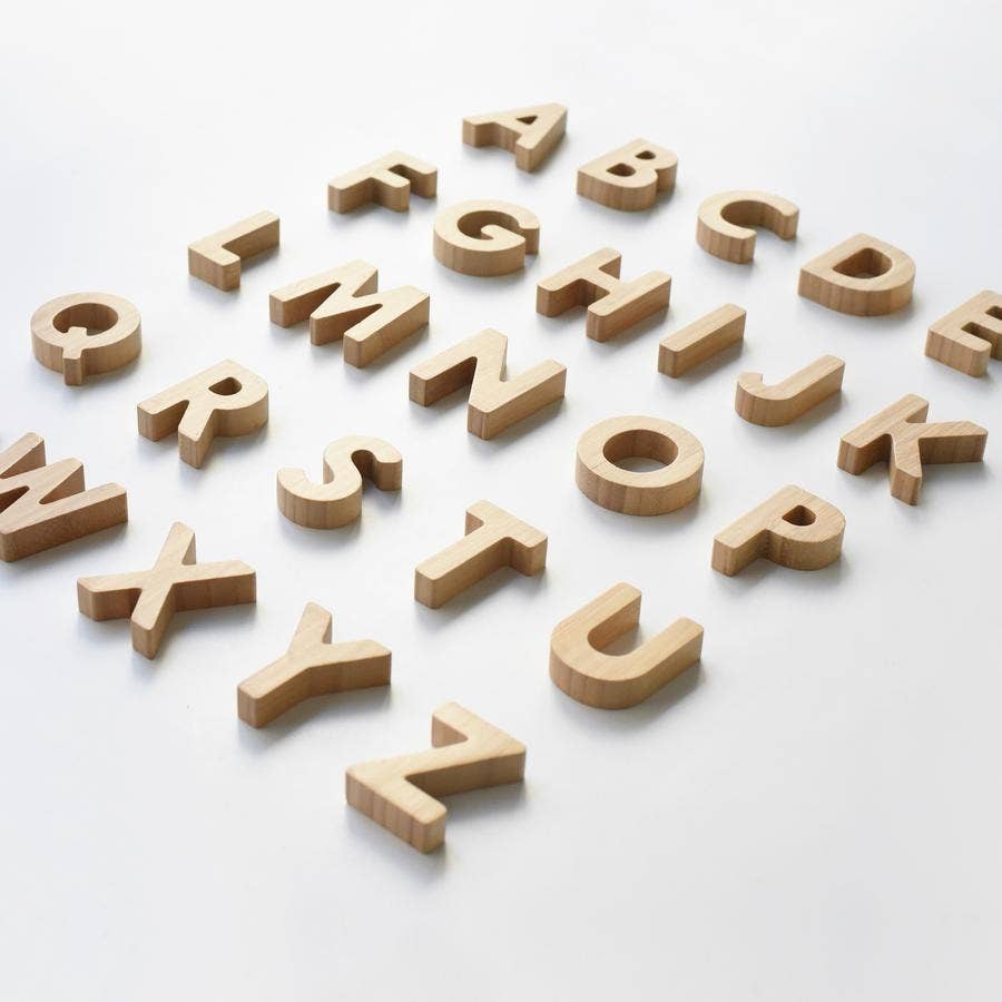 Bamboe alfabet hoofdletters