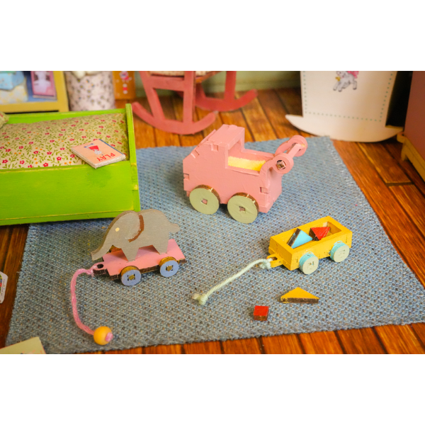 DIY poppenhuismeubelset voor kinderen - kinderkamer (schaal 1:12)