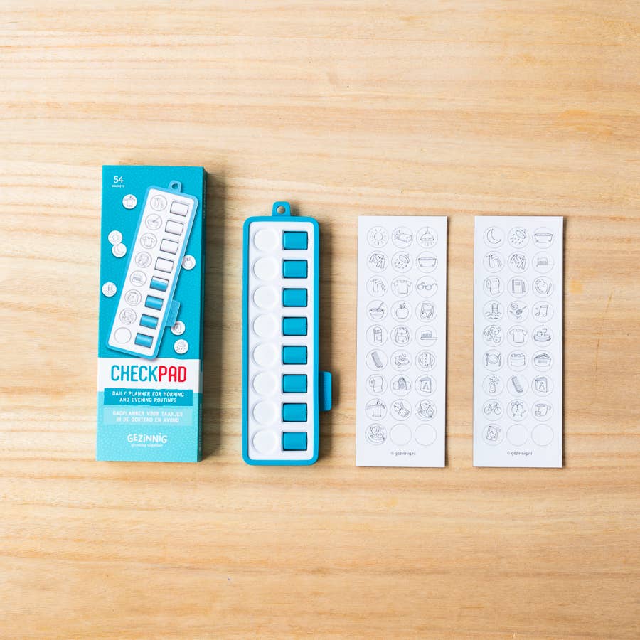Checkpad blauw - dagplanner