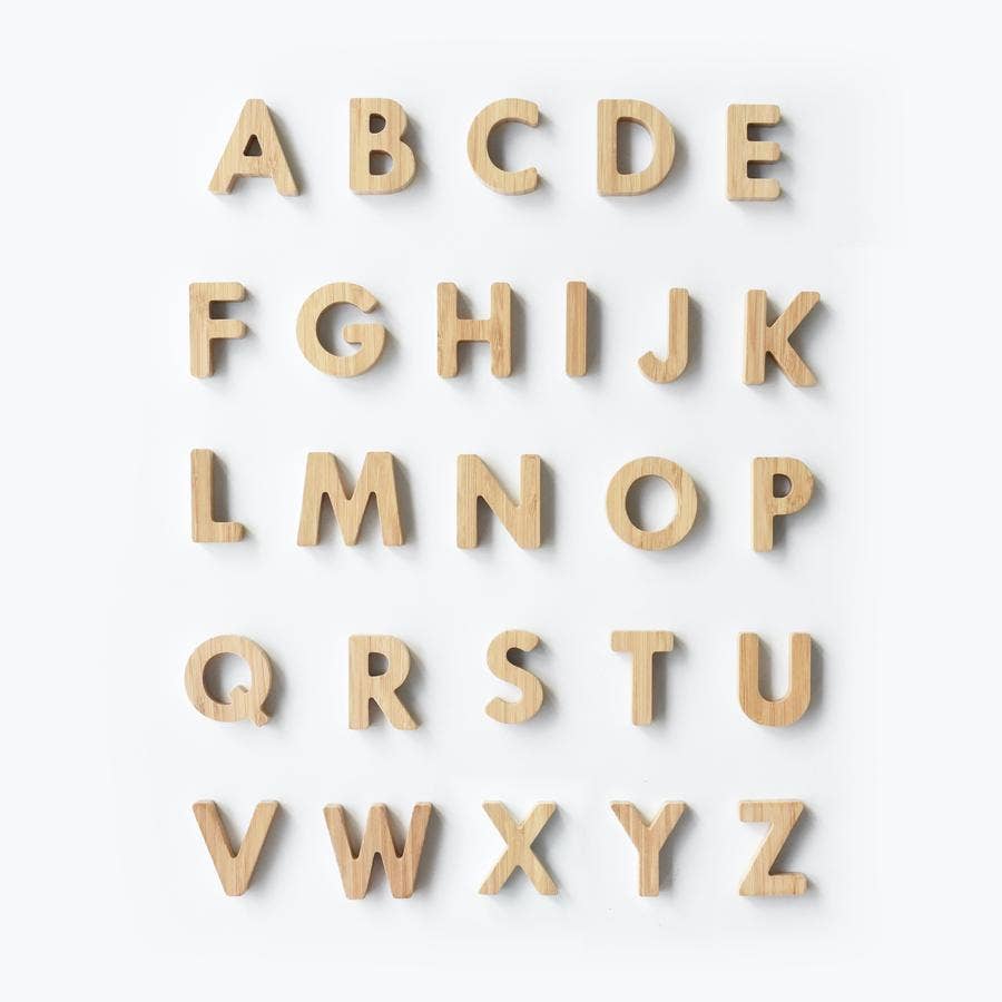 Bamboe alfabet hoofdletters