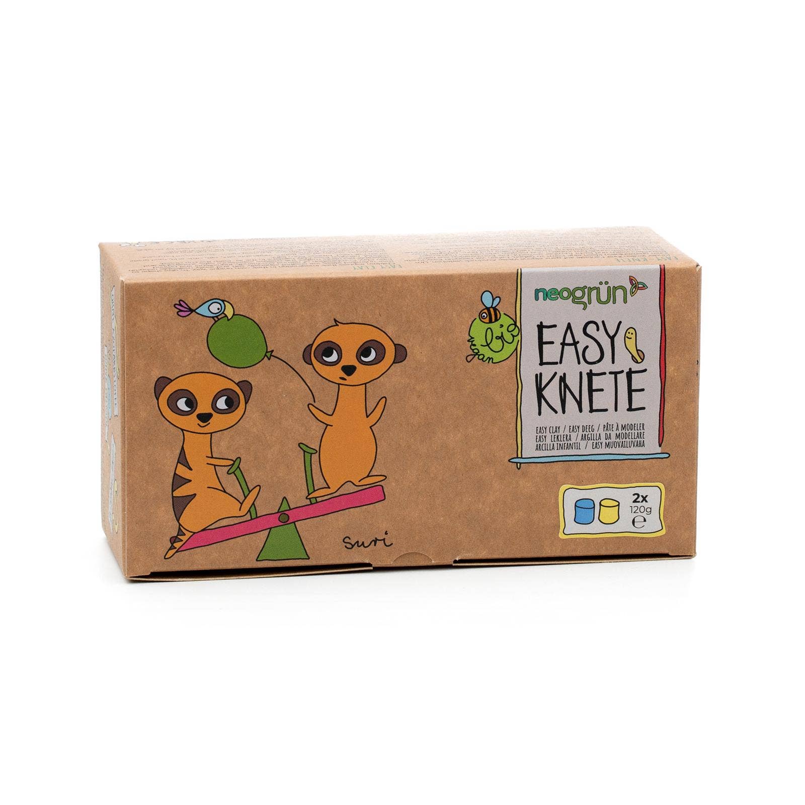 Biologische veganistische deegset van 2 stuks „Suri” blauw/geel