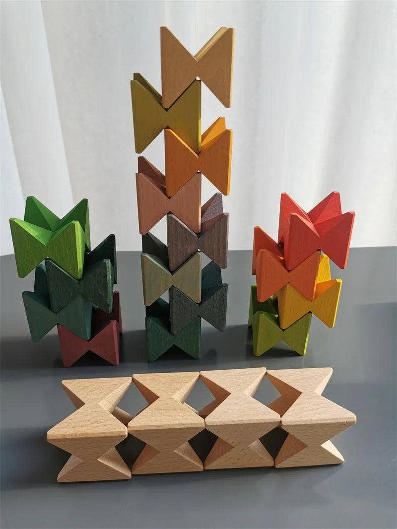 Houten Vlinder Blokken - Montessori speelgoed