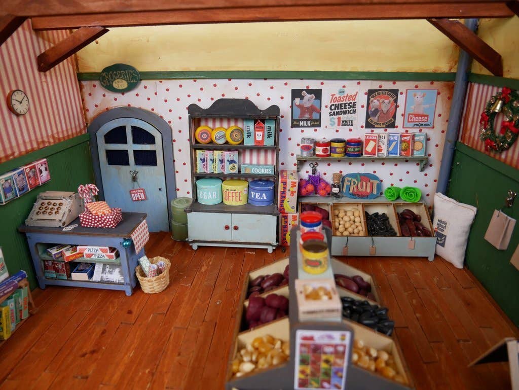 DIY-poppenhuismeubelset voor kinderen - winkel (schaal 1:12)