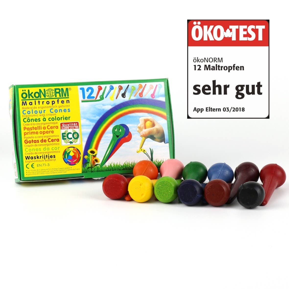 Schilderijdruppels, kartonnen etui - 12 kleuren