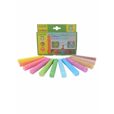 Krijtbord krijtjes in 12 kleuren