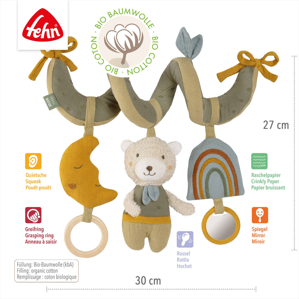 Activiteitenspiraal Bär Fehnnatur - stoffen spiraal met hangers