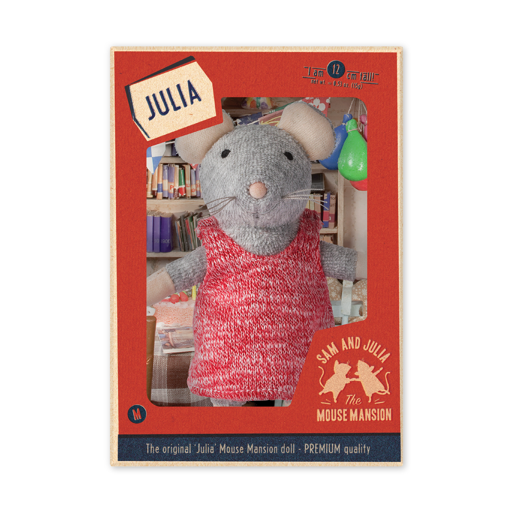 Knuffelmuis voor kinderen - Julia (12 cm) het Muizenhuis