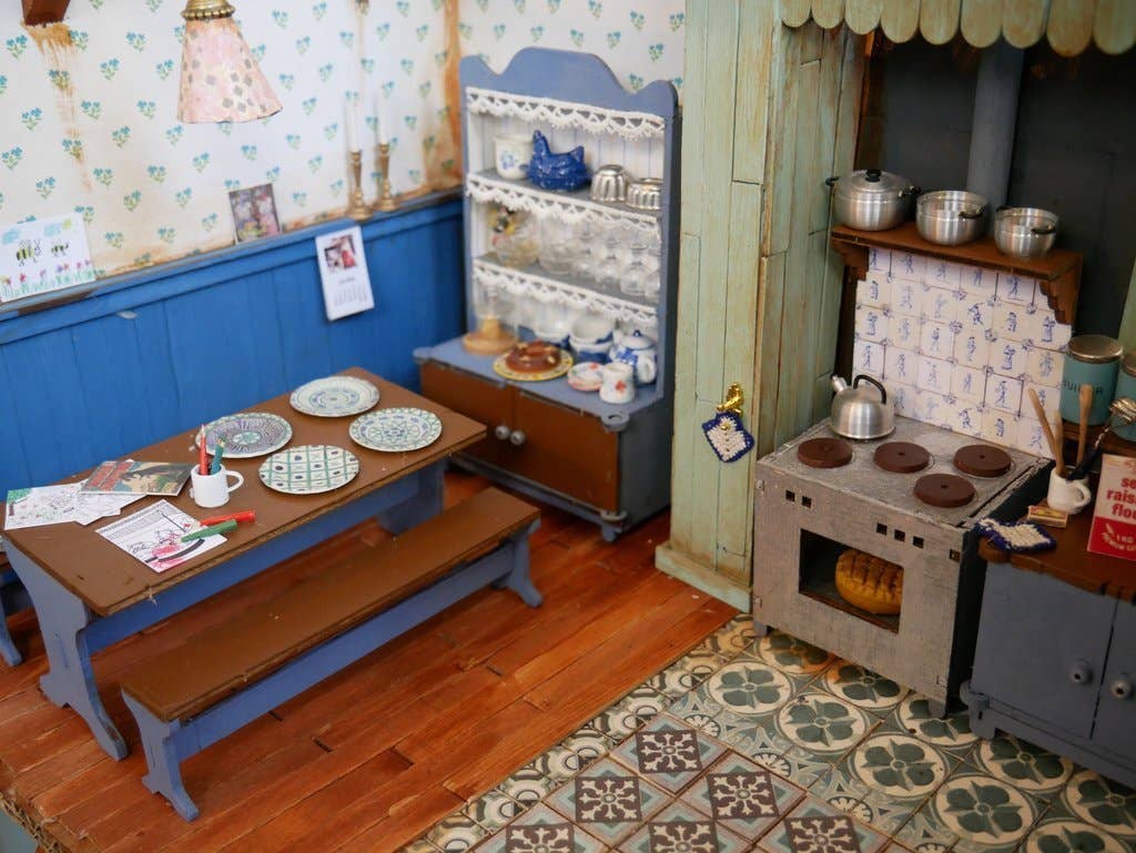 DIY-poppenhuismeubelset voor kinderen - keuken (schaal 1:12)
