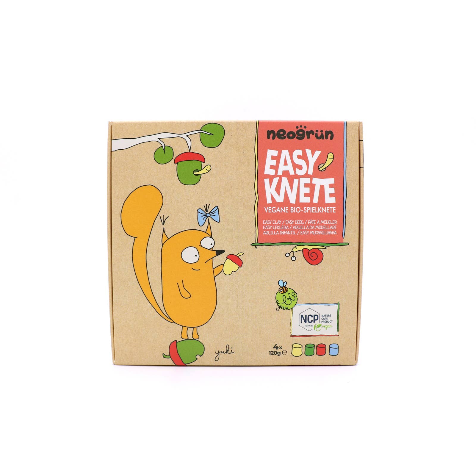 Biologische, makkelijke veganistische kleiset van 4 stuks „Yuki”