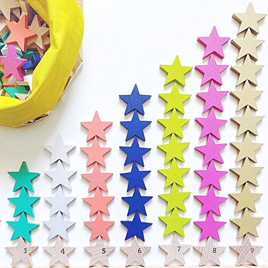 Tanabata 100 houten stervormige dominostenen