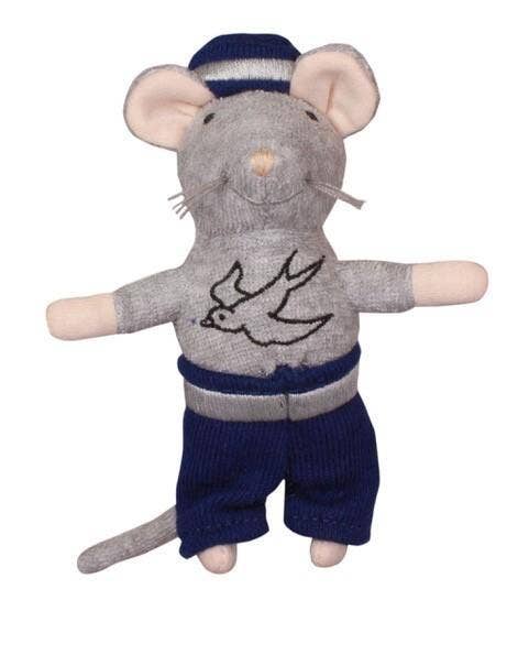 Knuffel muis voor kinderen - Opa Zeeman (12 cm) het muizenhuis