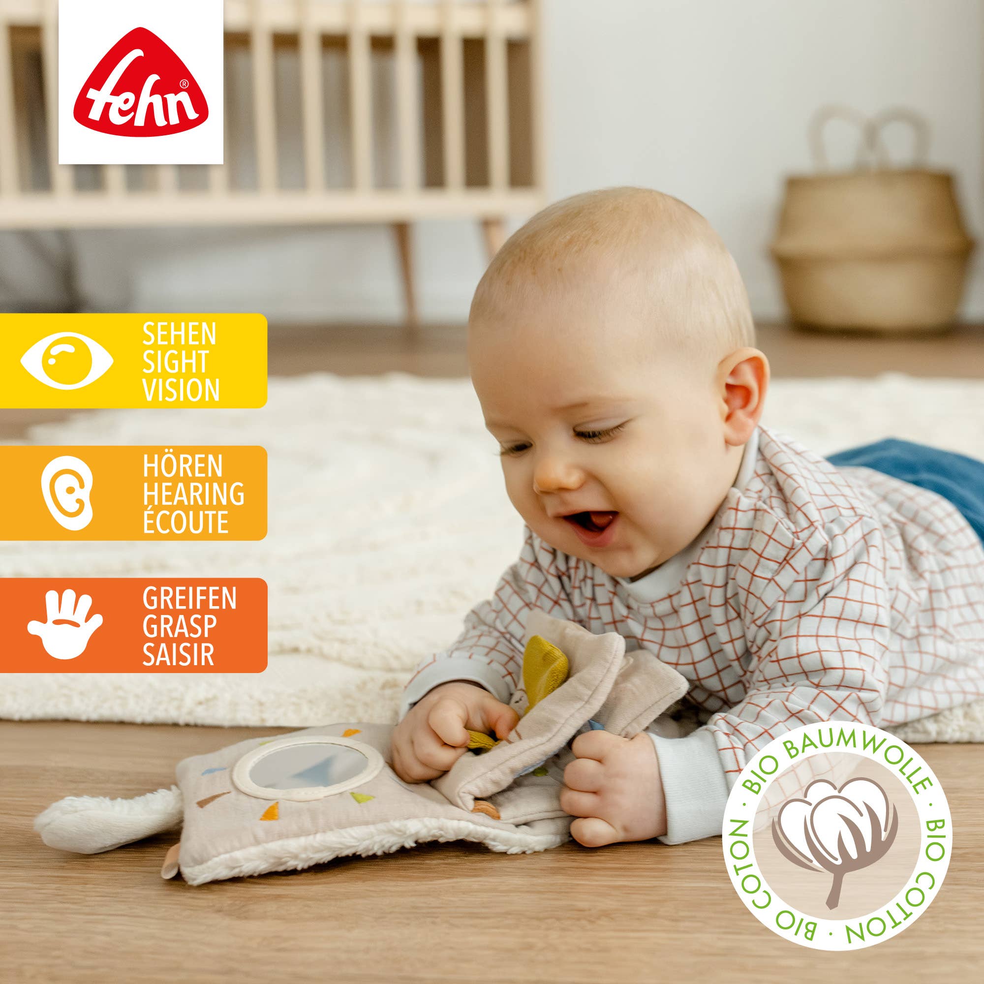 Sheep Nature stoffenboek - Touchbook met dierenmotieven