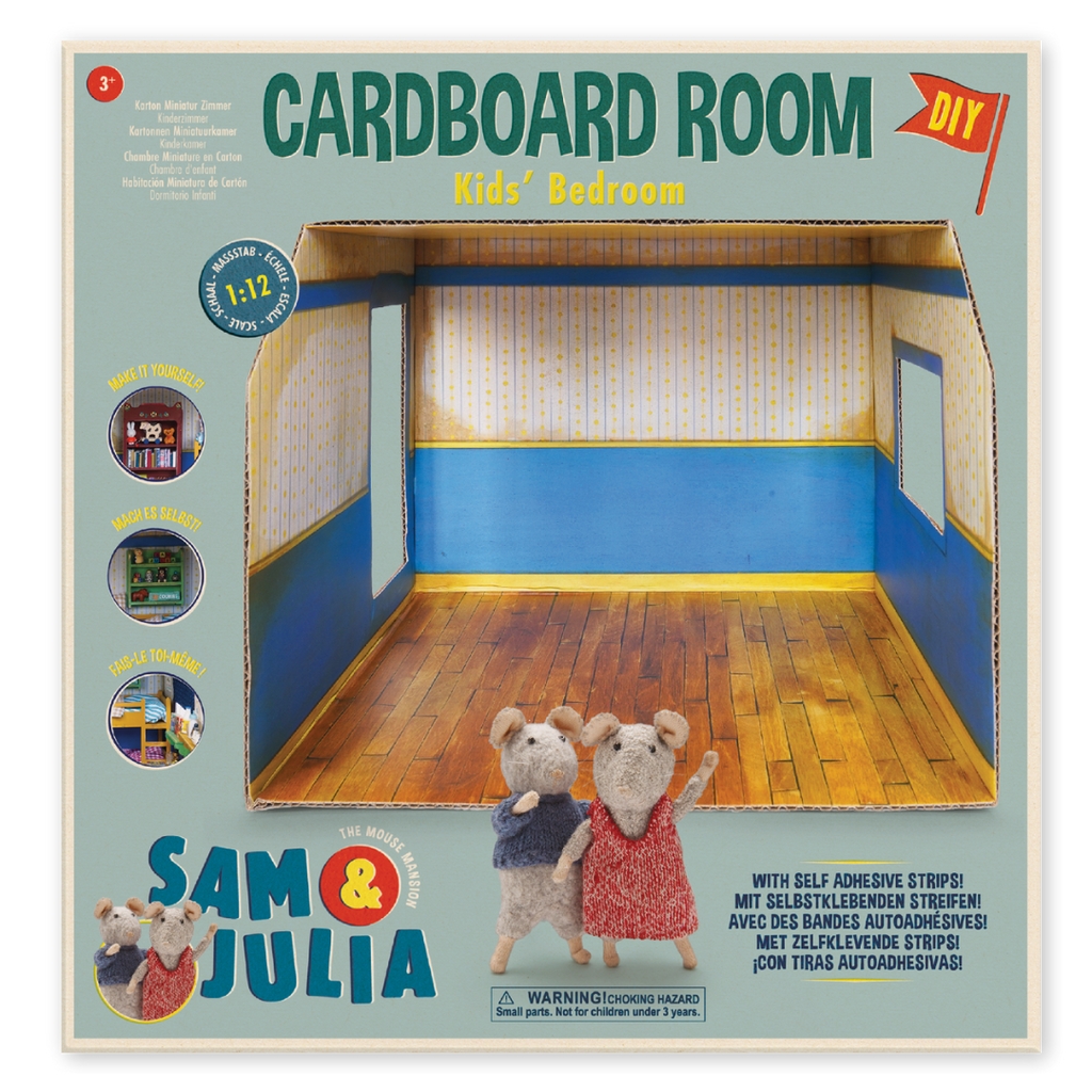 Kindervriendelijk doe-het-zelf poppenhuis - Kartonnen slaapkamer