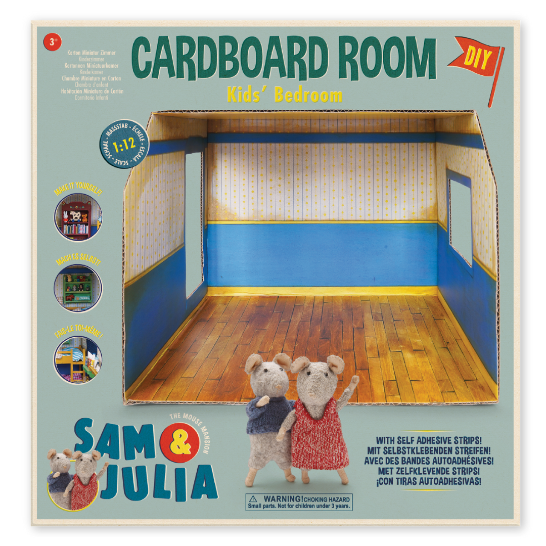 Kindervriendelijk doe-het-zelf poppenhuis - Kartonnen slaapkamer
