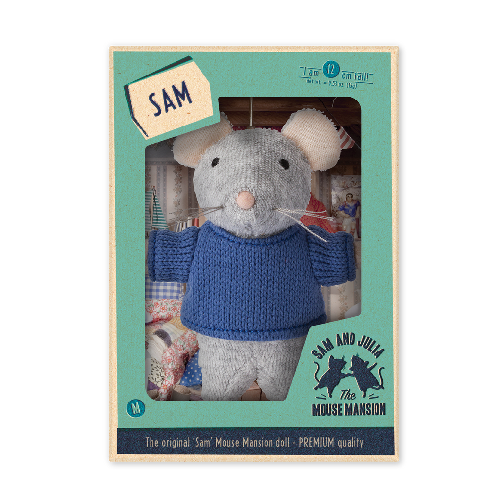 Knuffel voor kinderen - Mouse Sam (12 cm)
