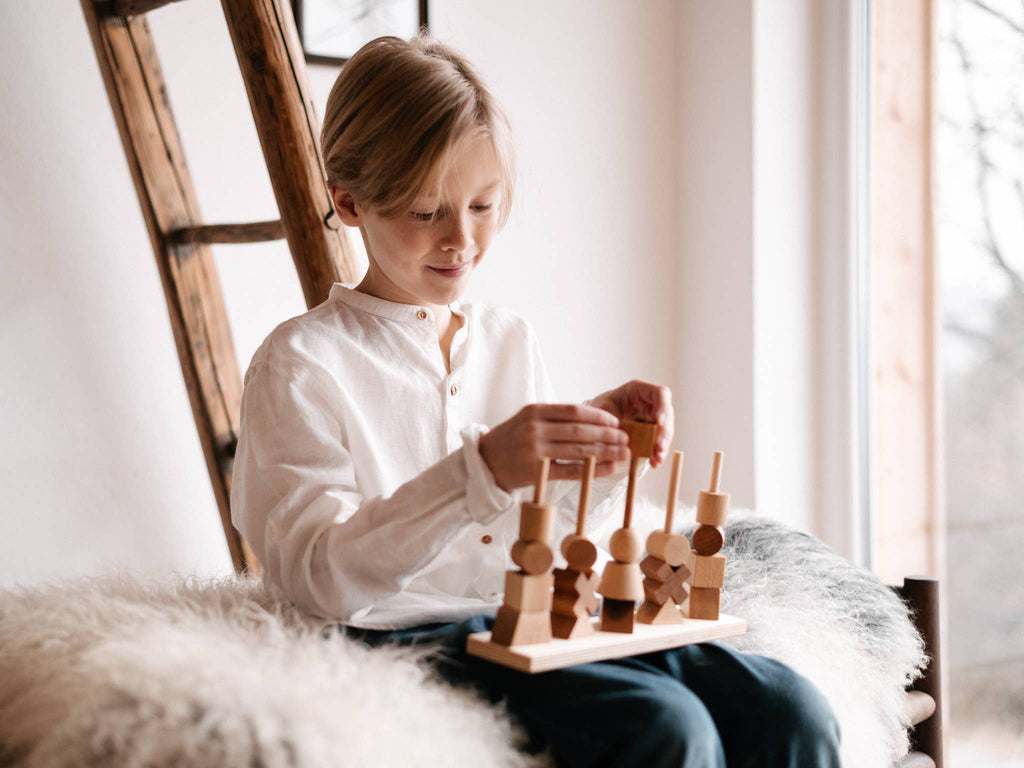 Natuurlijke stapeltoren - Montessori speelgoed