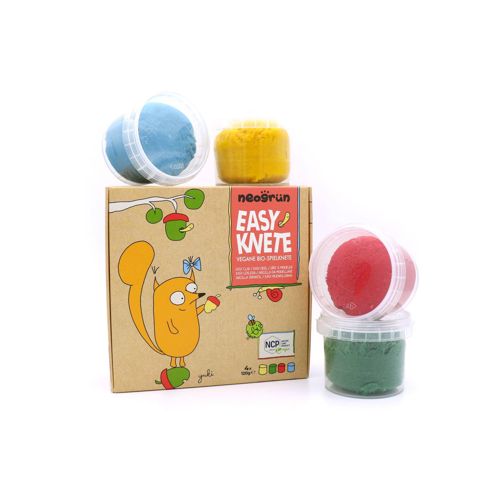 Biologische, makkelijke veganistische kleiset van 4 stuks „Yuki”