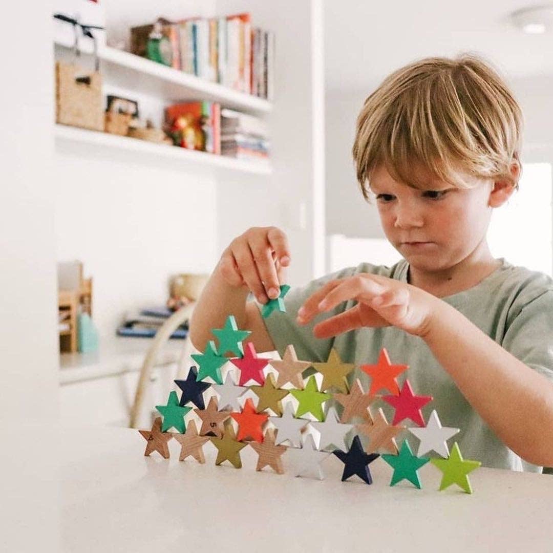 Tanabata 100 houten stervormige dominostenen