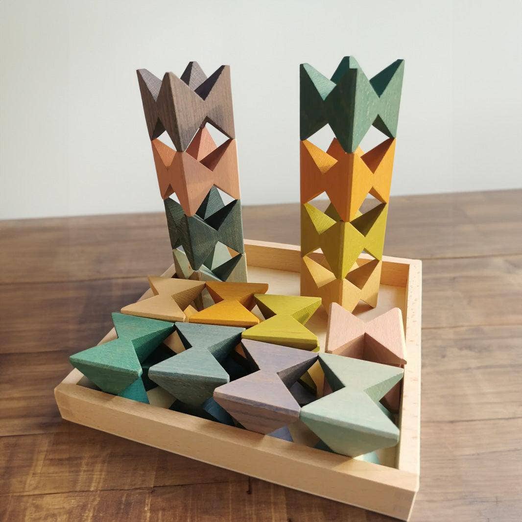 Houten Vlinder Blokken - Montessori speelgoed