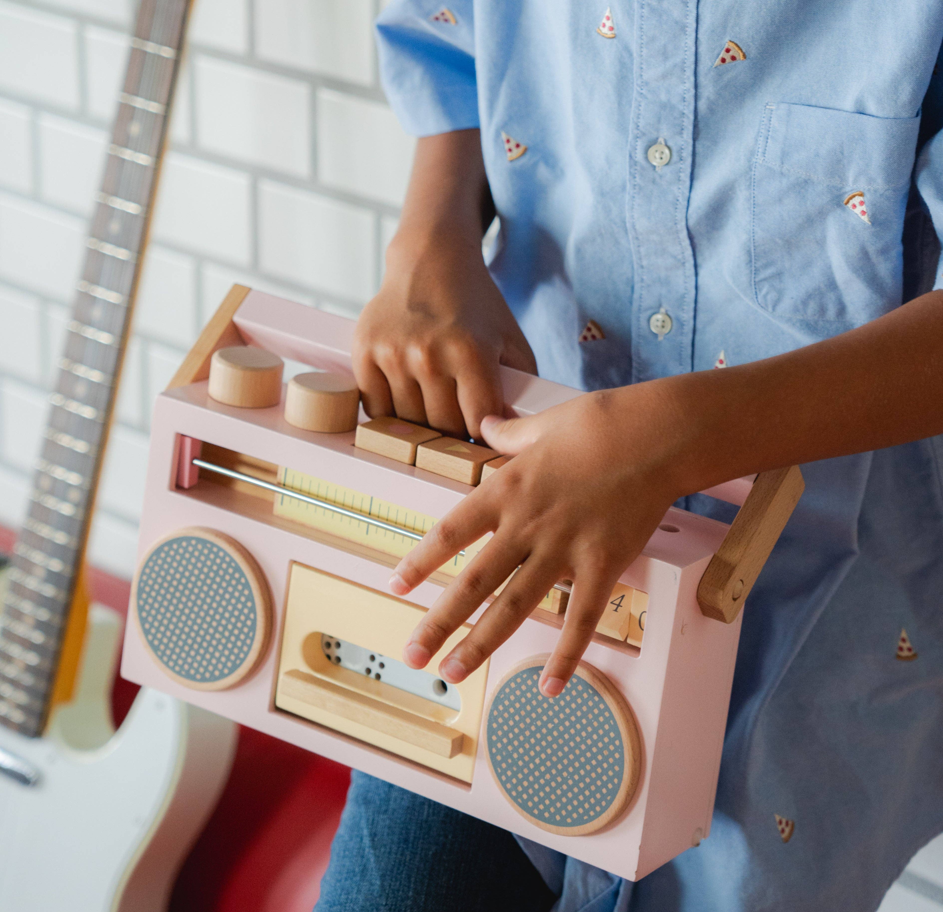 Retro houten bandrecorder (live platen!)